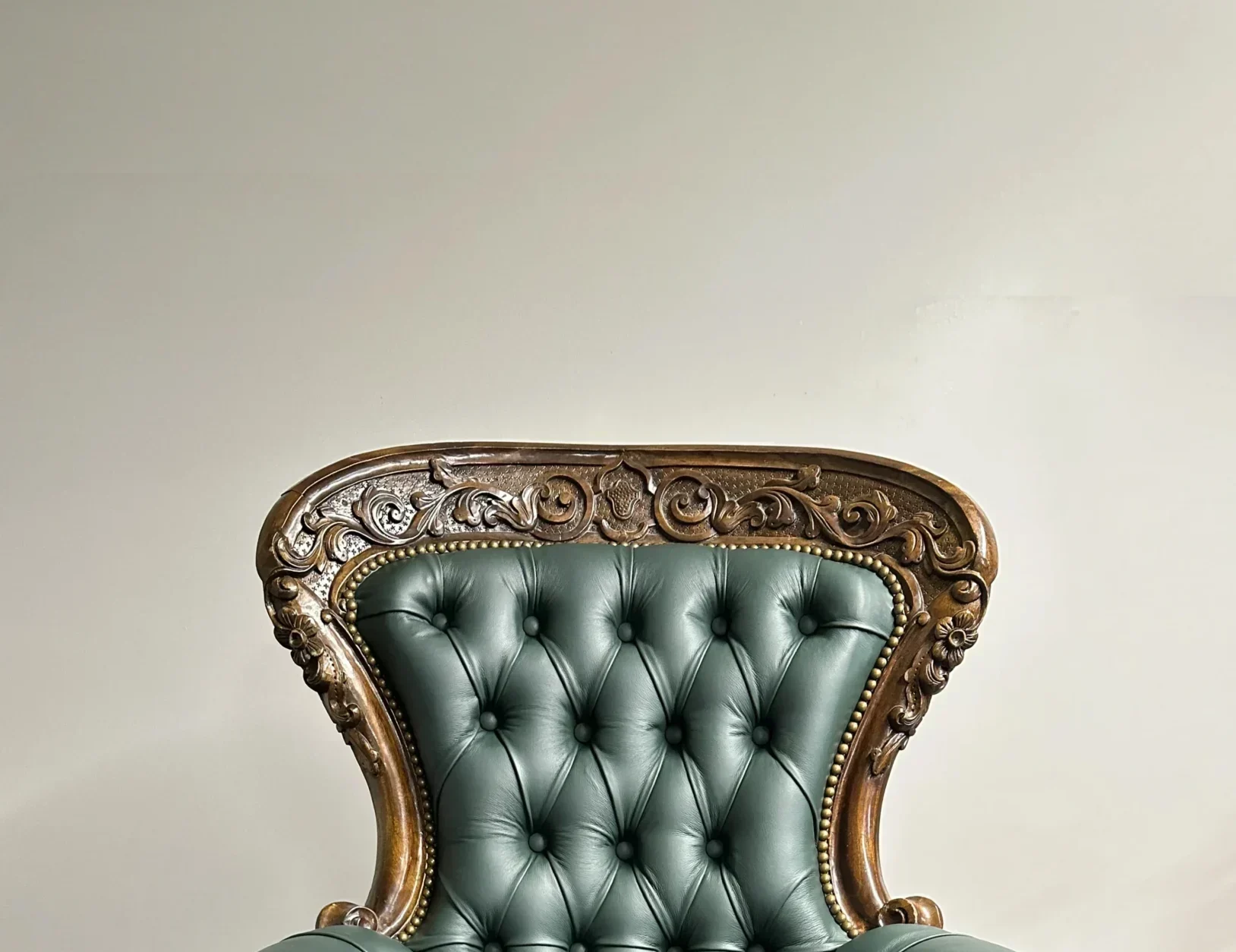 Chair after being reupholstered